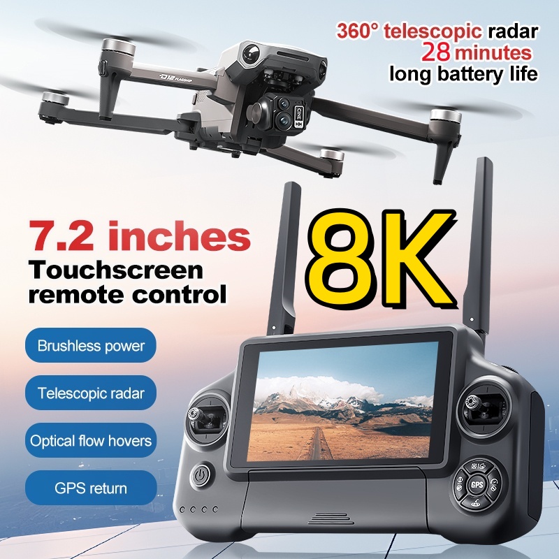 Drone Gimbal 3 Axis - 8K 3-assige Gimbal Brushless 7,2 inch