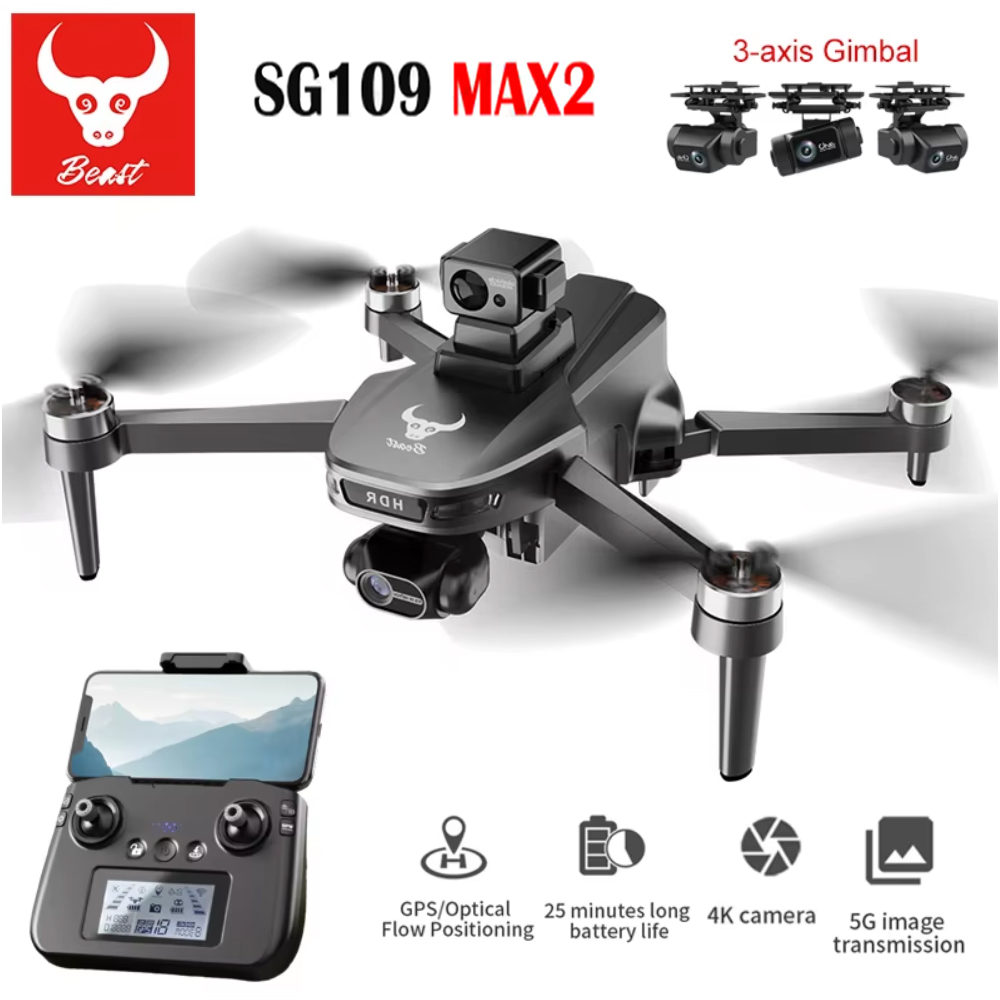 SG109 MAX2 Professionele FPV 8 - Drone Gimbal 3 Axis recensie en prijs
