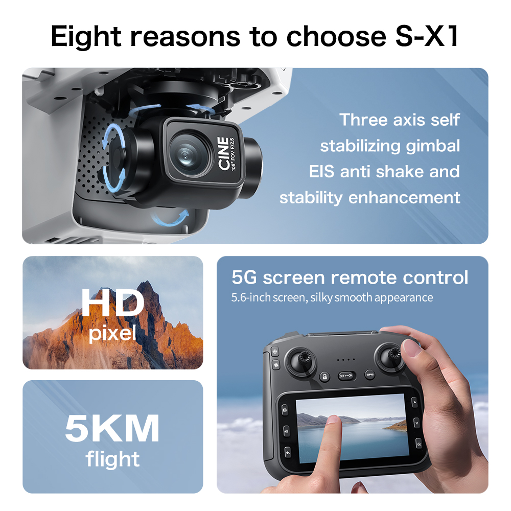 Top Deal S-X1 MAX GPS Drone 3- - Drone Gimbal 3 Axis recensie en prijs
